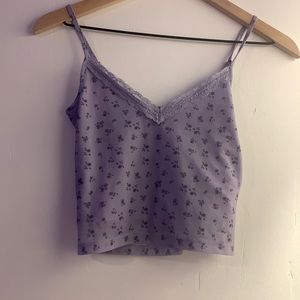 hollister mesh floral tank top